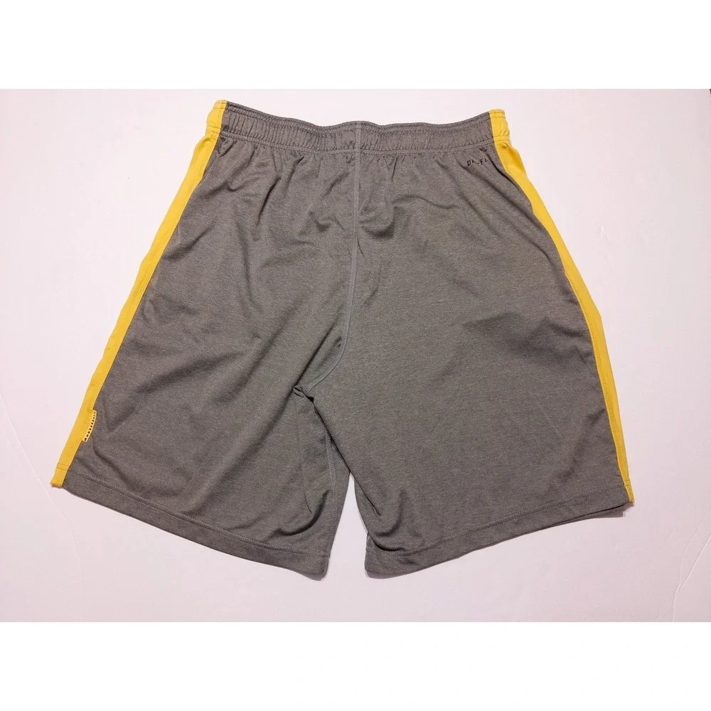 NIKE Livestrong Athletic Shorts 450833 Gray Yellow Men's XL‎